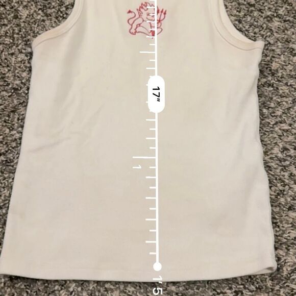 John Galt J Galt White Devil Embroidered Tank Top T Shirt S Small Graphic - Picture 8 of 9
